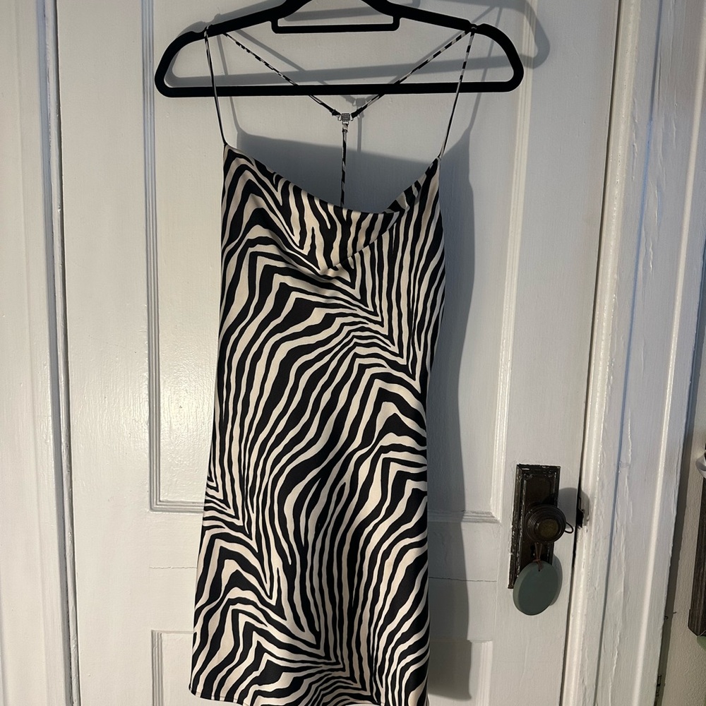 Zebra Print Slip Dress